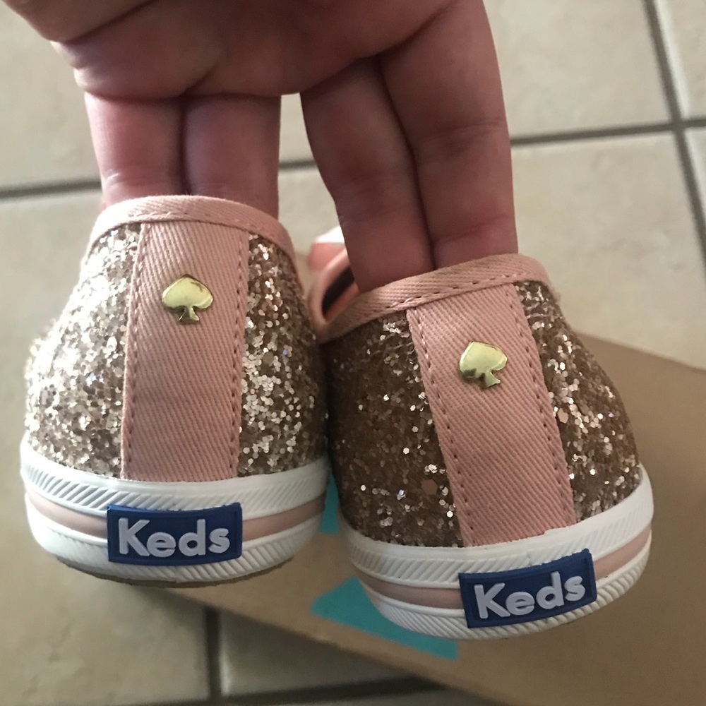 Rose🎀💎 gold glitter KEDS for kate spade New York